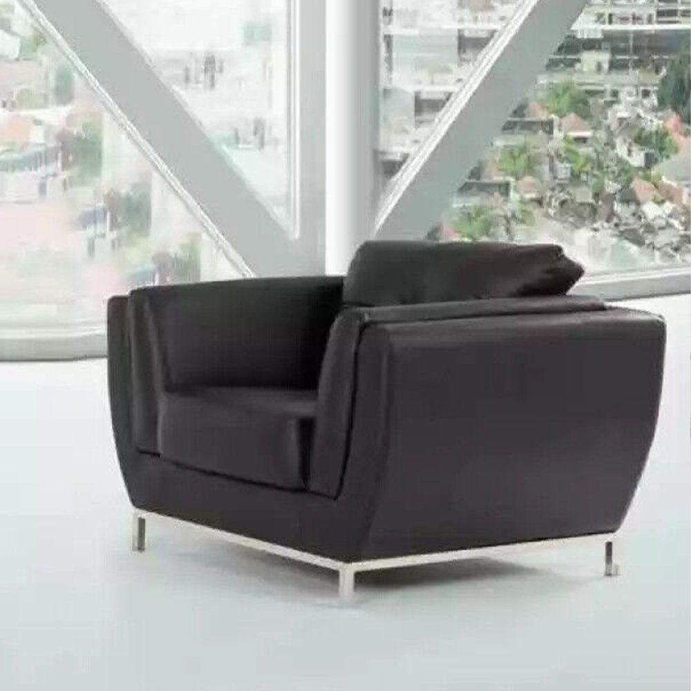 JVmoebel Sessel Schwarz Neu Europe Sessel Arbeitszimmer Luxus (Sessel), Stoff Möbel Made Polster Büro In