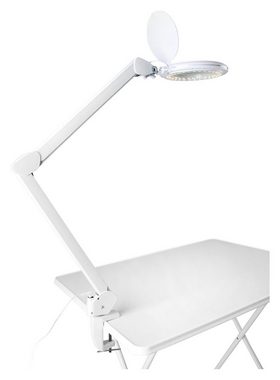 Showlite Lupenlampe LL-6095D-Pro LED Lupenleuchte inkl. Rollenstativ, LED fest integriert, flexibel verstellbar, Helligkeit und Farbtemperatur wählbar