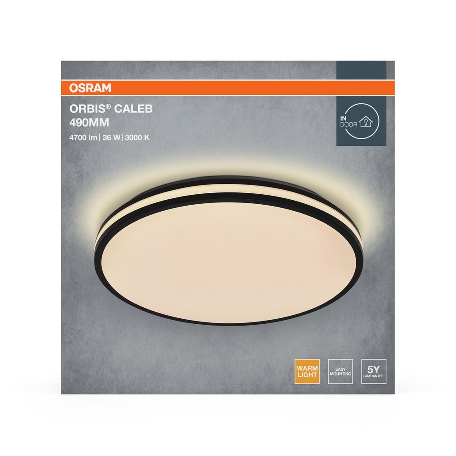 Licht-Erlebnisse Deckenleuchte ZARESIN, LED fest integriert, Warmweiß, LED Ø 49 cm rund 3000 K 2000 lm Modern