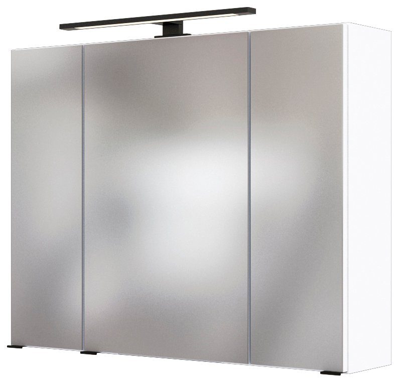 HELD MÖBEL Spiegelschrank Luena Breite 80 cm, mit 3D-Effekt, dank drei Spiegeltüren