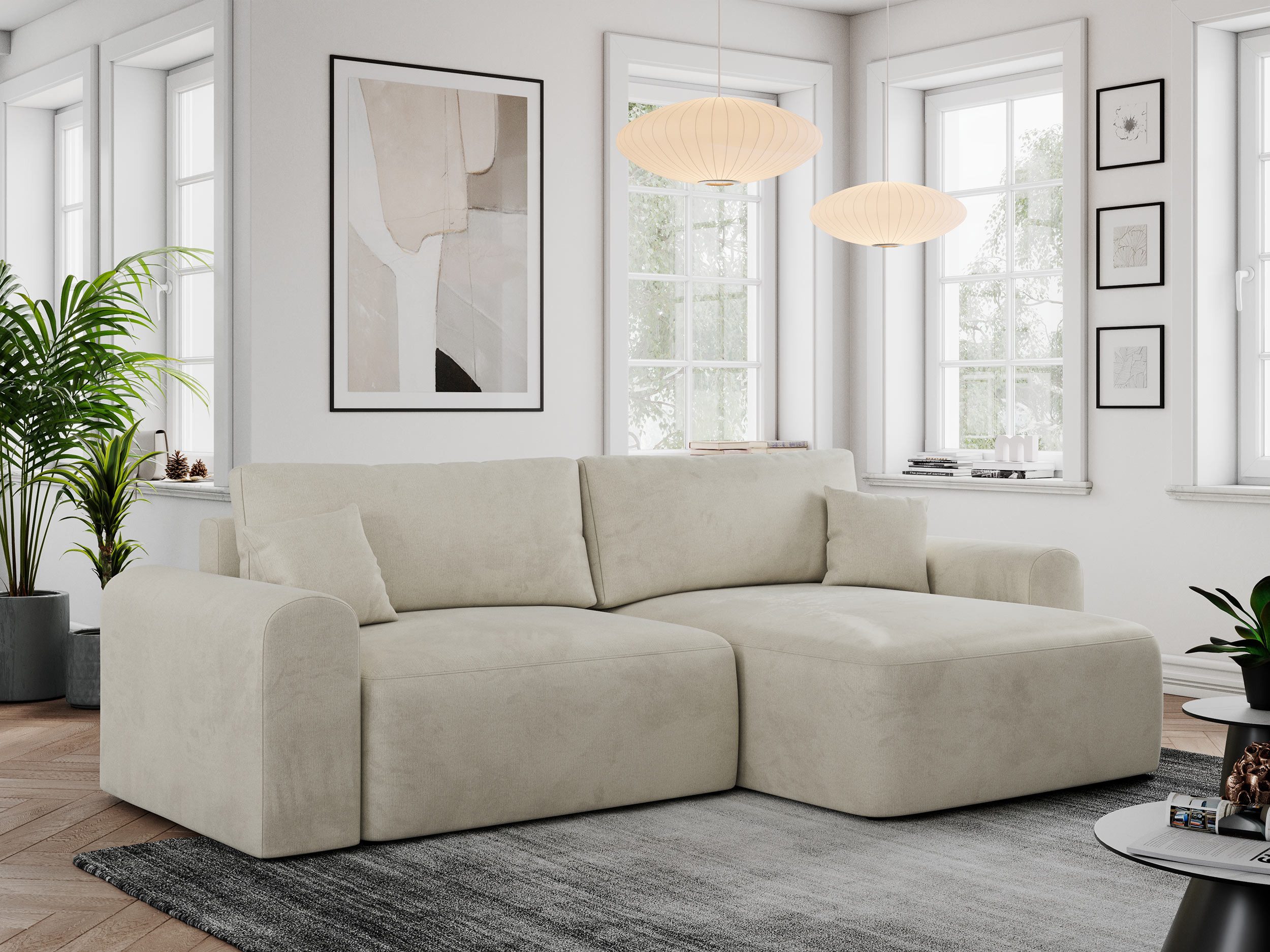 MKS MÖBEL Ecksofa NELSON, Set, Wellenfedern, DL-Typ-Automaten, Lose Kissen, günstig online kaufen
