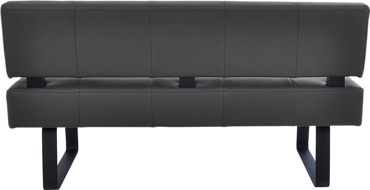 schwarz Polsterbank Metallkufe Sitzsteppung, in K+W durch Wohnen & Spider Komfort bequem II, Sandwichbauweise,