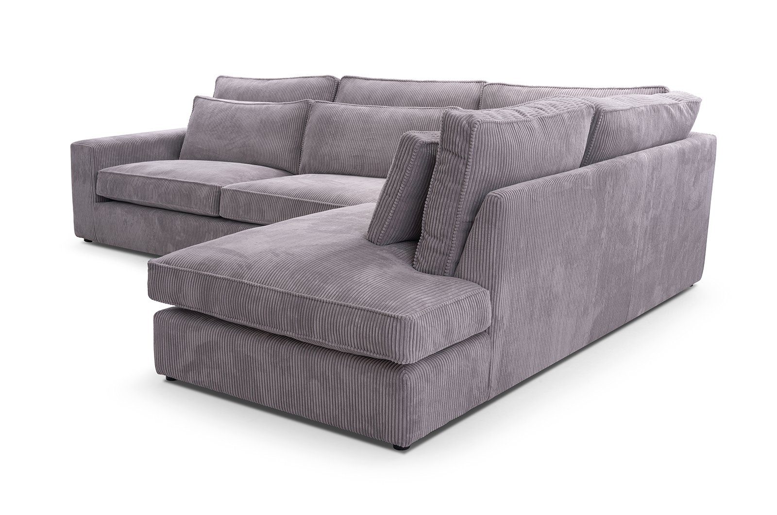 aus 314 Velours, LAMINE, große L: Wohnzimmersofa, cm Compleo Ecke Ecksofa L-Form Grau