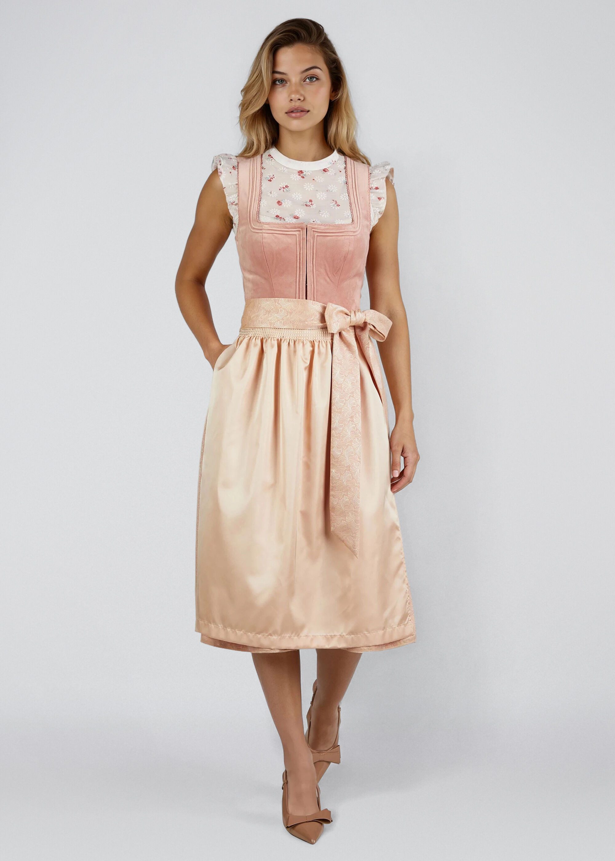 Spieth & Wensky Dirndl Hadwine (1-tlg) Eleganter, puristischer Karree-Ausschnitt