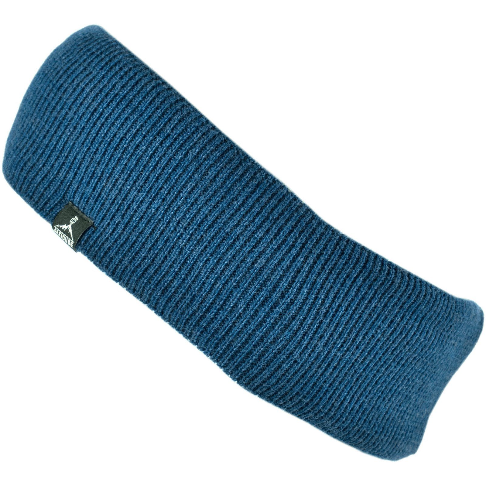 Headband Schützer Wolle Strick % Unisex Stirnband 100 Merino ALTIDUDE Stirnband Blau Rip Ohren