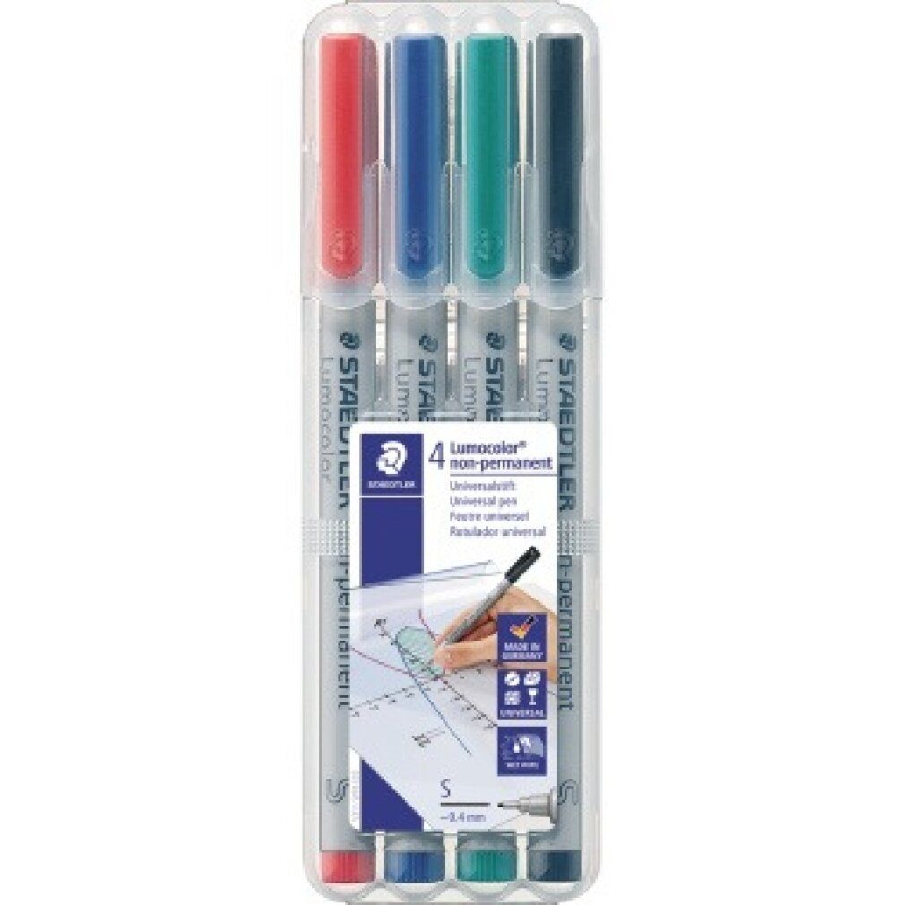 STAEDTLER Marker Folienstift Lumocolor S nonperm 4St
