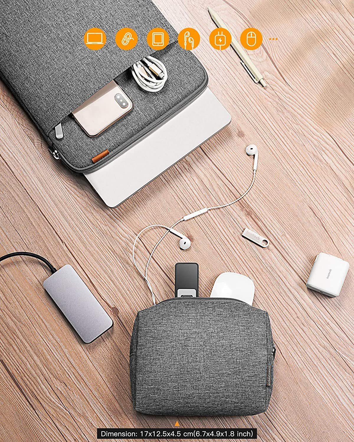 Inateck Laptop-Hülle 13 Zoll Laptoptasche 360° Schutz Notebook Schutzhülle, für 2026 MacBook Neo/Air M5 – Bild 5 von 5