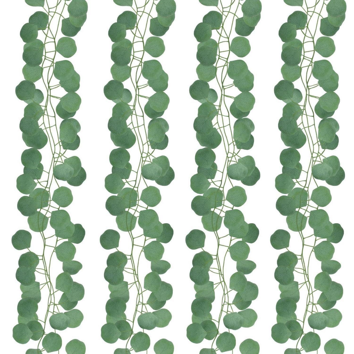 Kunstgirlande Eukalyptus Girlande 12 Stück Grün Tischdeko, LuxusKollektion