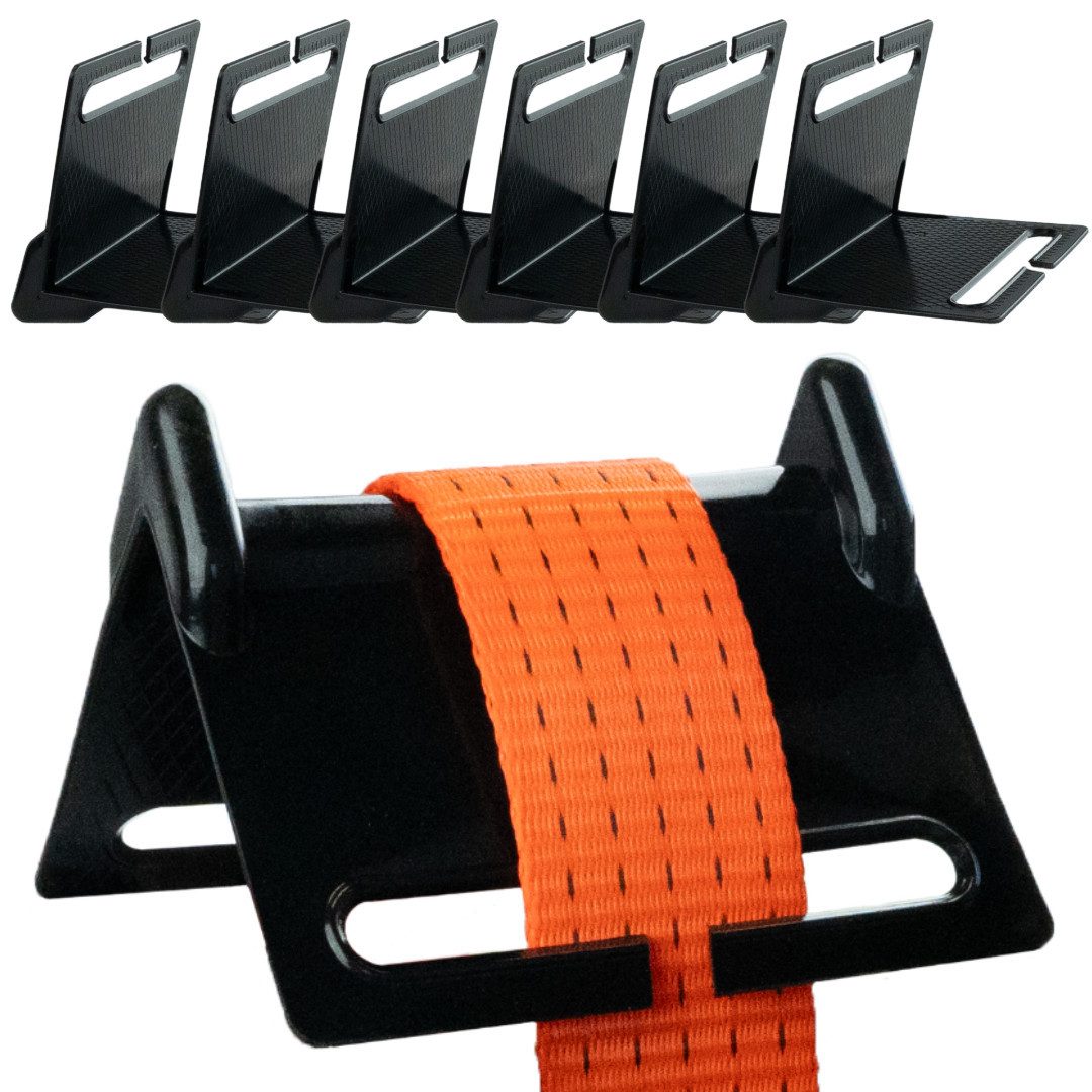 Zurrgurt MCS Kantenschoner 6er Set für Gurte von 2,5-10cm Breite, schwarz