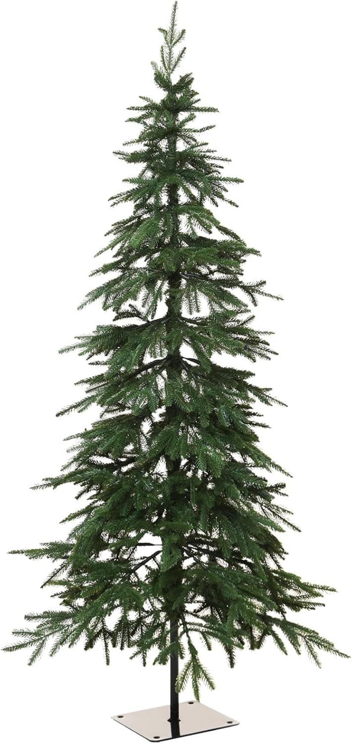 VIVANNO Künstlicher Weihnachtsbaum Kunststoff PINSAPO Konisch - Grün Naturgetreu, 90x90x180 cm