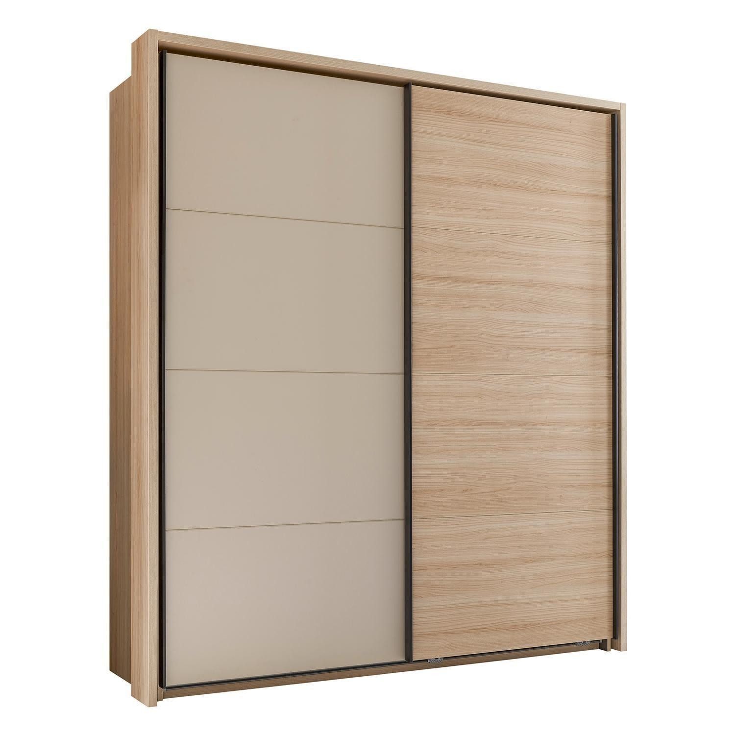 Vito Schwebetürenschrank ASSUME, Cashmerebraun, Riva Eiche Dekor, 2 Türen, B 170 x H 196 x T 59 cm