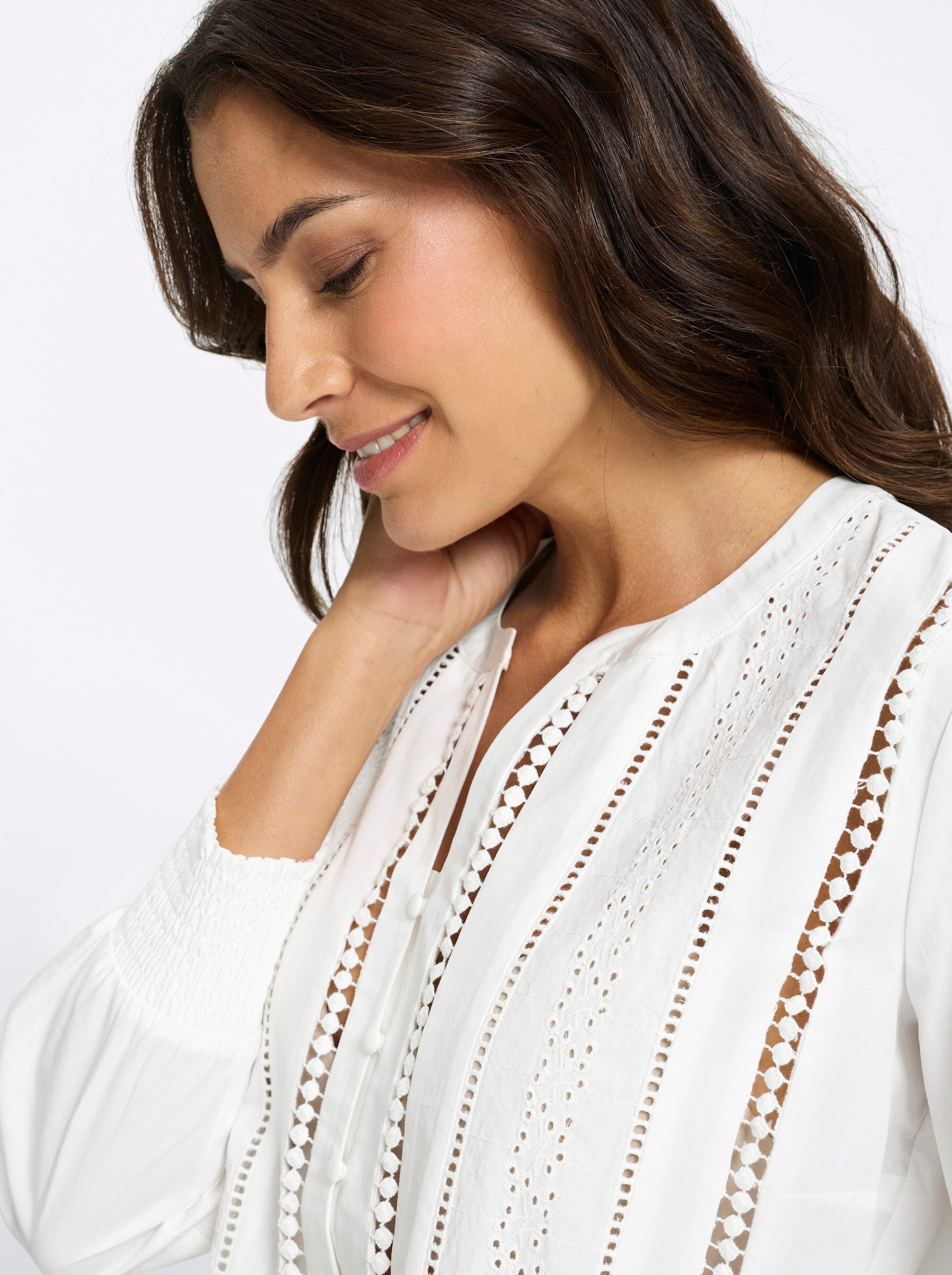 Witt Klassische Bluse Baumwoll-Bluse Langarm
