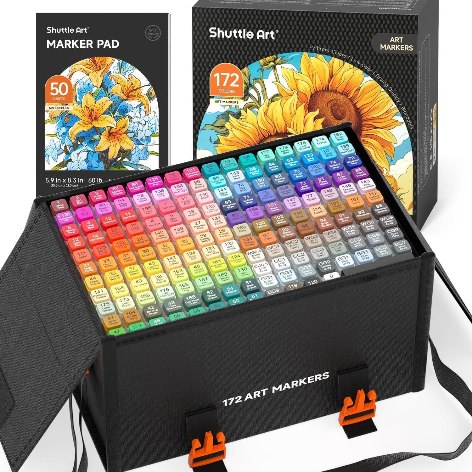 LuxusKollektion Marker Alkoholmarker 171 Bunt Doppelseitig Stifte Blender Etui 172