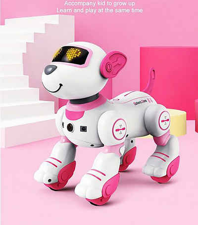 Gontence Robotertier Intelligenter Stunt-Roboter,Neue cool Roboterhund-Begleitenspielzeug, programmierbarer Roboter-Welpe,intelligenter interaktiver Spielzeug