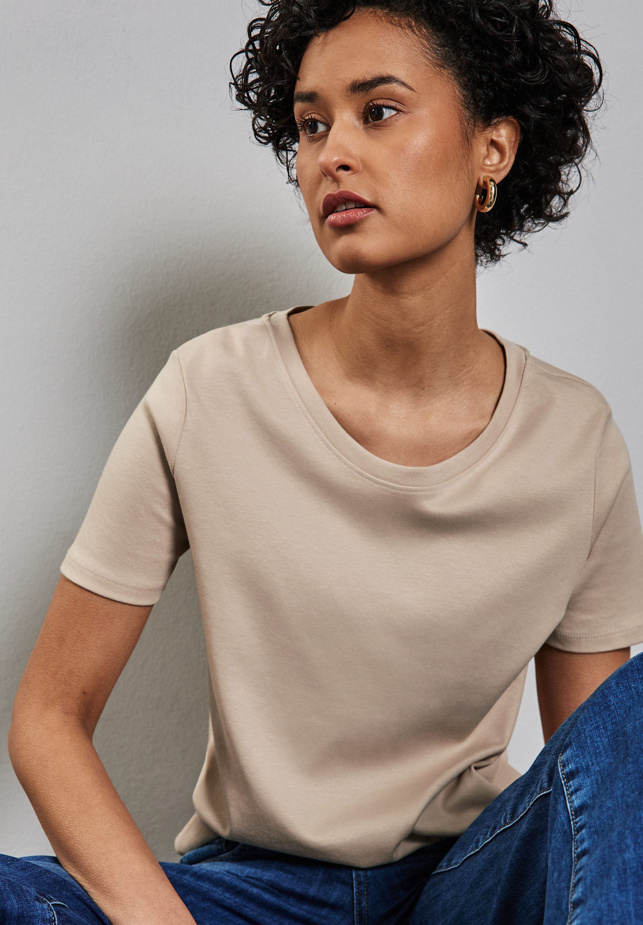STREET ONE T-Shirt aus reiner Baumwolle