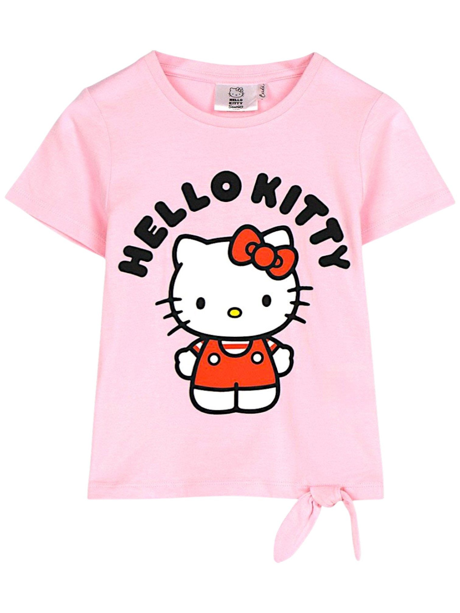 Cerdá T-Shirt Hello Kitty Jersey Mädchen Shirt mit Knoten Gr. 104-140 cm