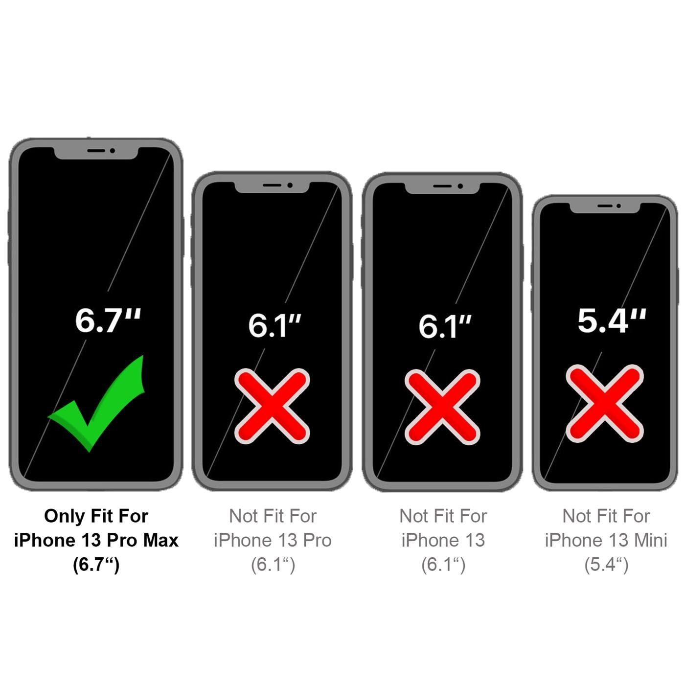 CoolGadget Handyhülle Wallet Klapp Tasche Book Case für Apple iPhone 13 Pro Max 6,7 Zoll, Hülle Klapphülle Flip Cover Etui Schutzhülle