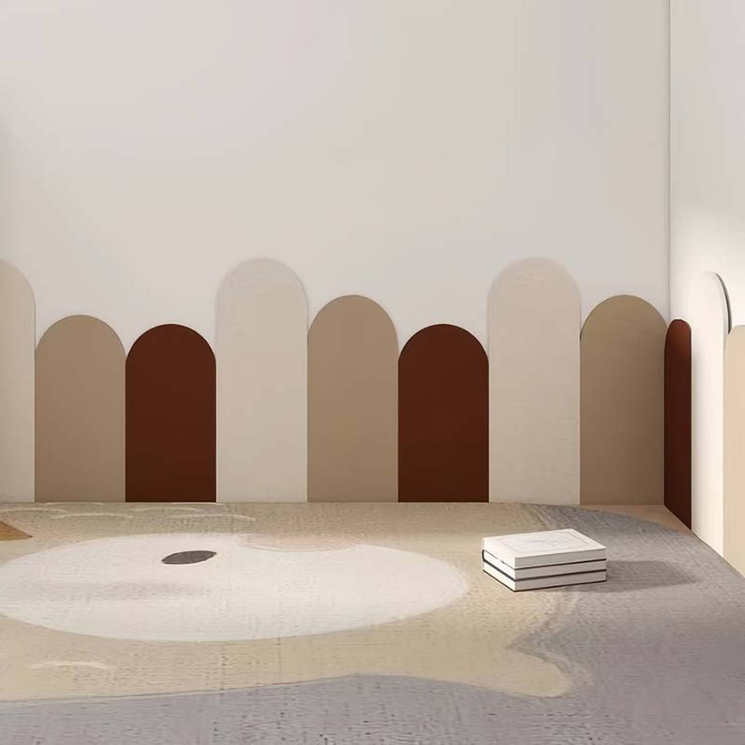 Agger 3D Wandpaneel 6 Stück Selbstklebende Filz Wandpaneele - Wohnzimmer Schlafzimmer
