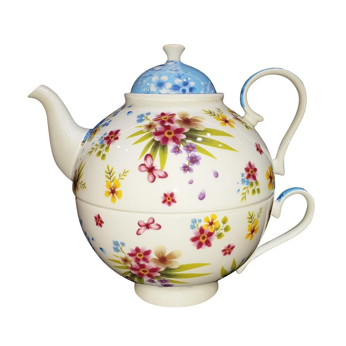Jameson + Tailor Teekanne Teekanne mit Motiv, Tea for One Brillantporzellan