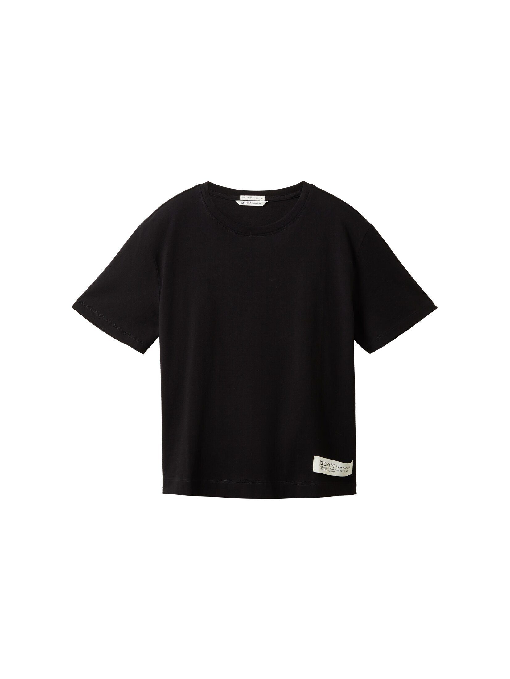TOM TAILOR Denim deep Langarmshirt black Fit T-Shirt Boxy