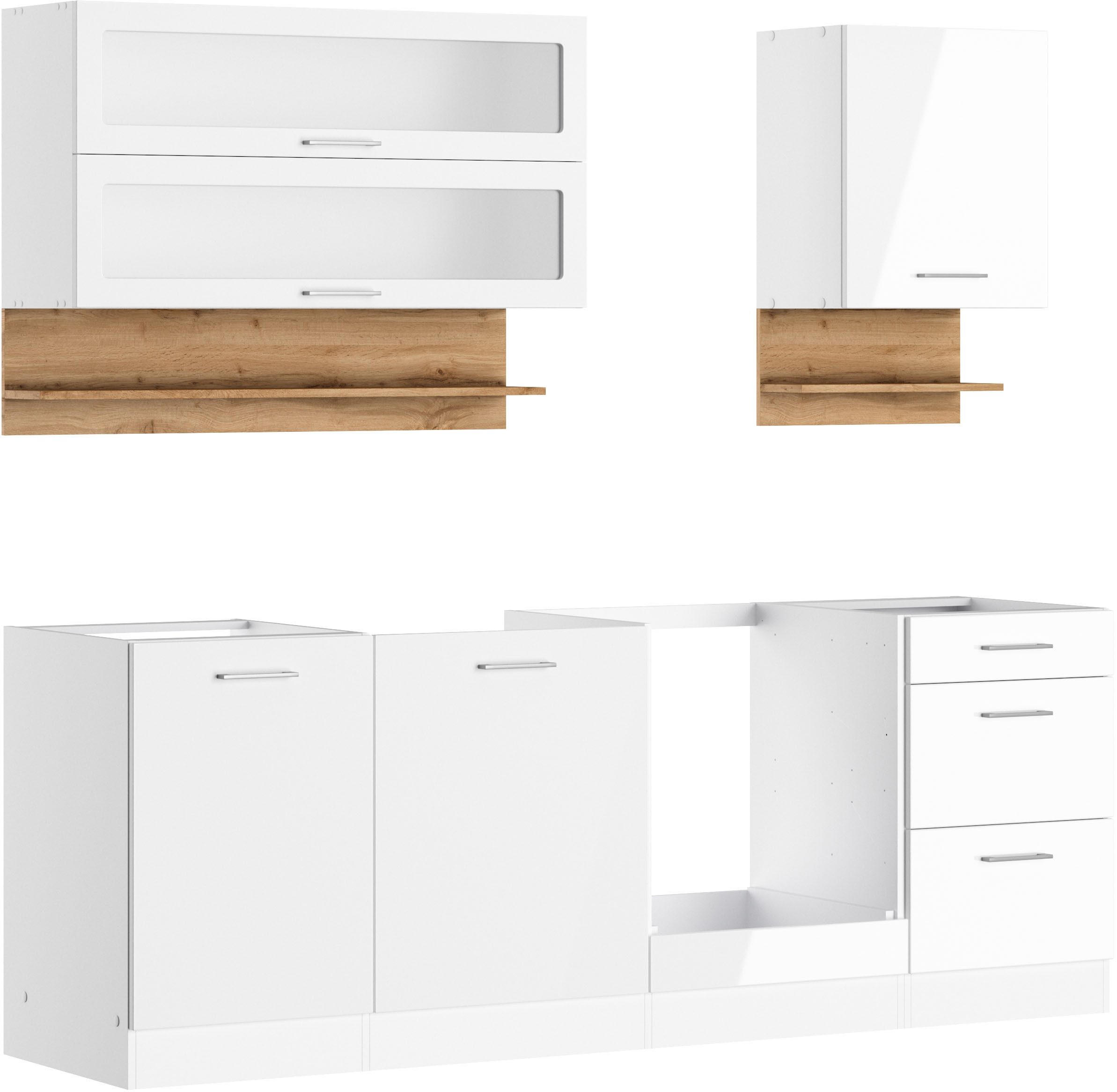 KOCHSTATION Küchenzeile KS-Milan, 220 cm breit, günstig online kaufen