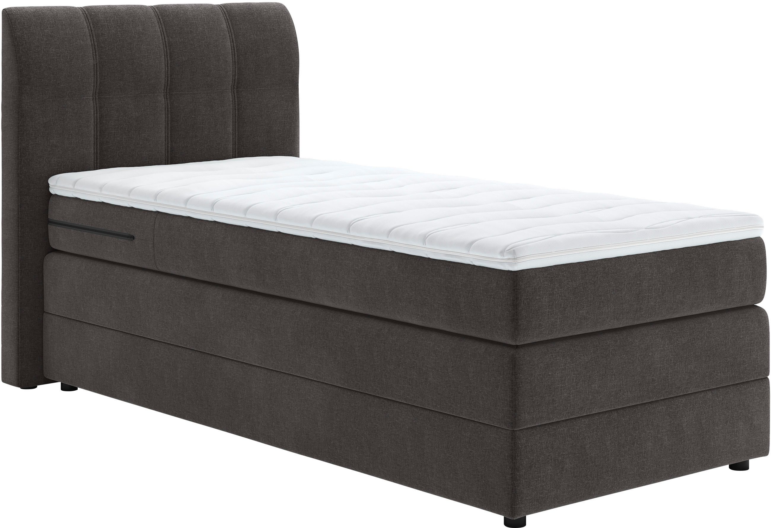 Home affaire Boxspringbett Finja, besonders komfortable Liegehöhe, mit praktischem Bettkasten