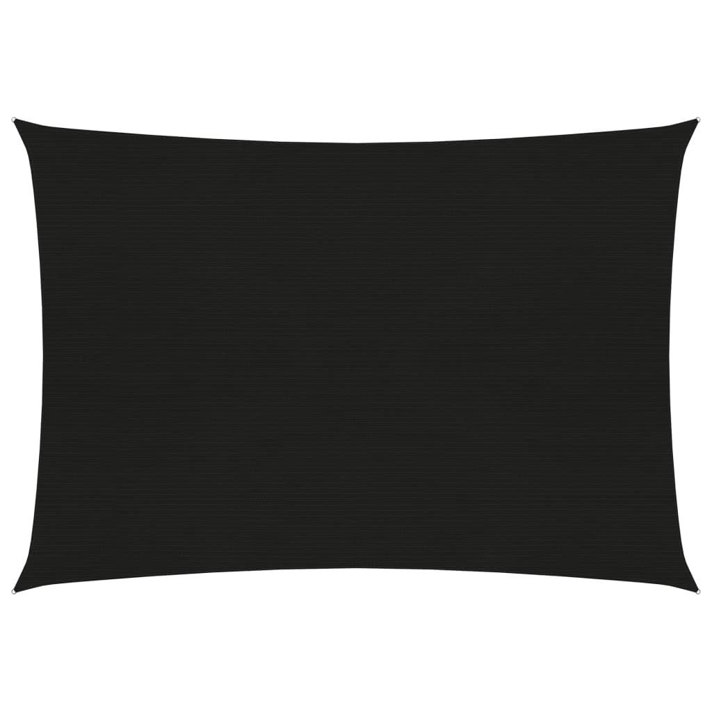 Sonnensegel Sonnensegel 160 g m² Schwarz 2,5x4 m HDPE Beschattung Rechteck