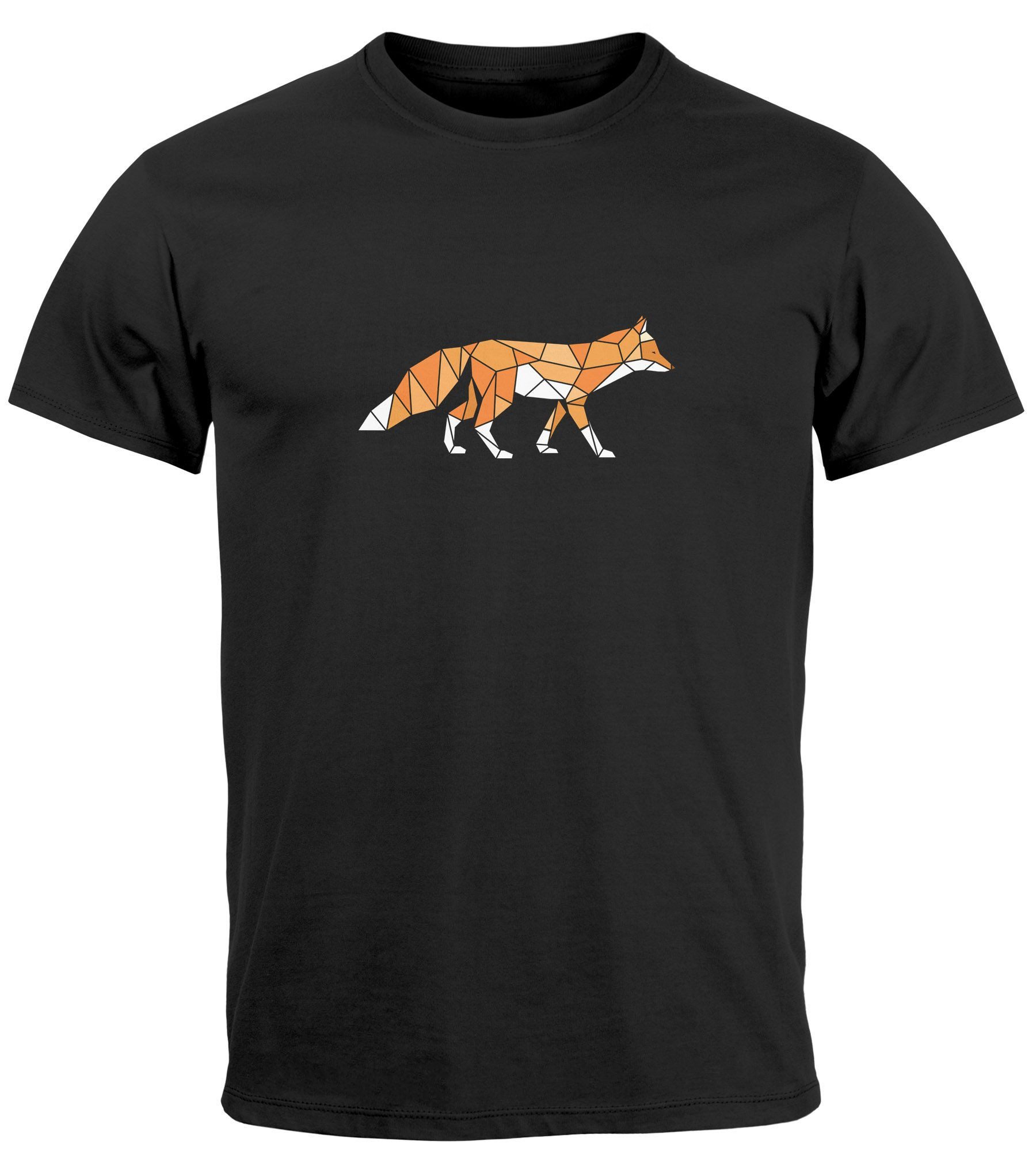 Neverless Print-Shirt Herren T-Shirt Aufdruck Fuchs günstig online kaufen