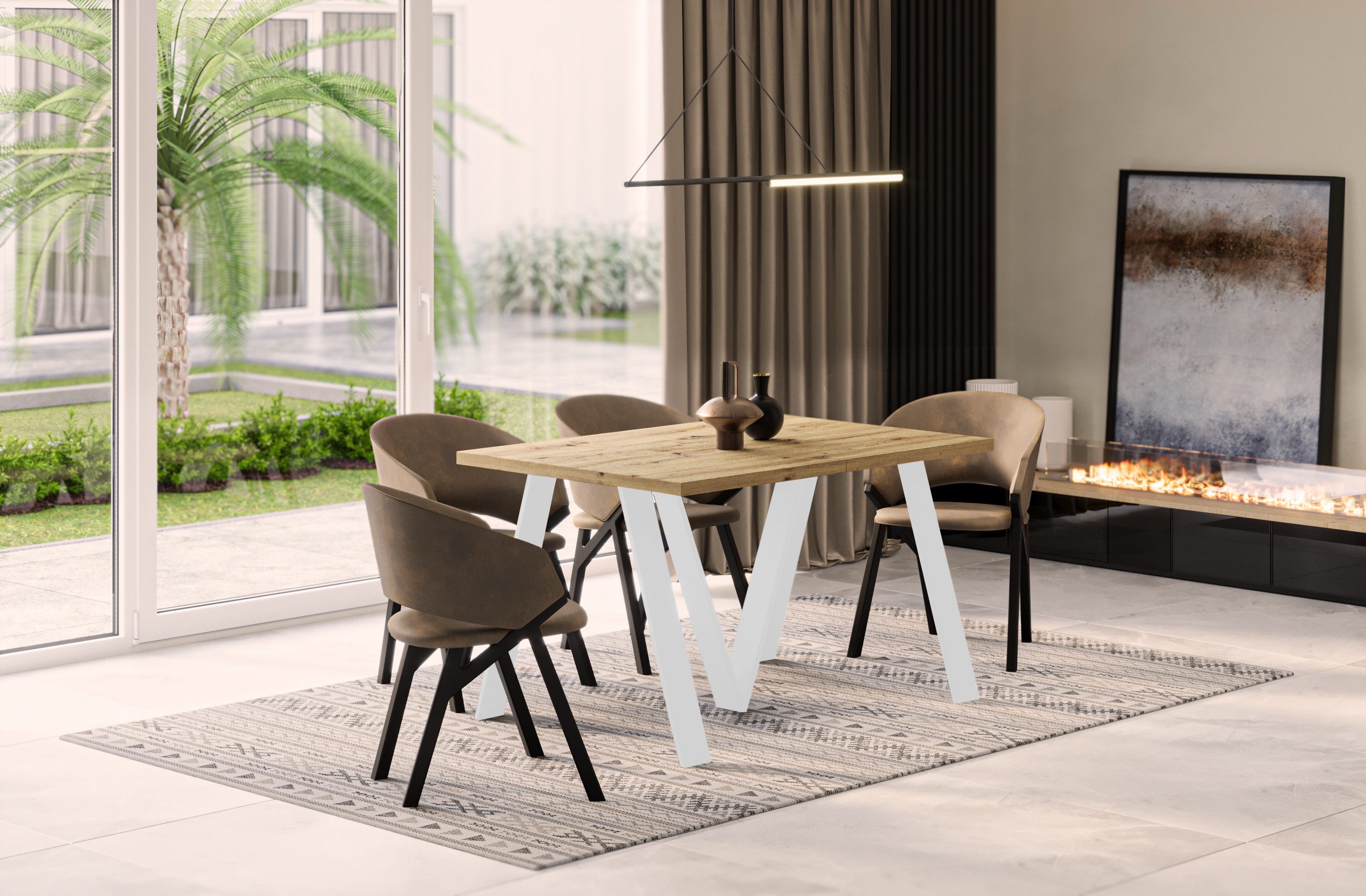 Endo Esstisch Lungo White XXL 130-405 günstig online kaufen