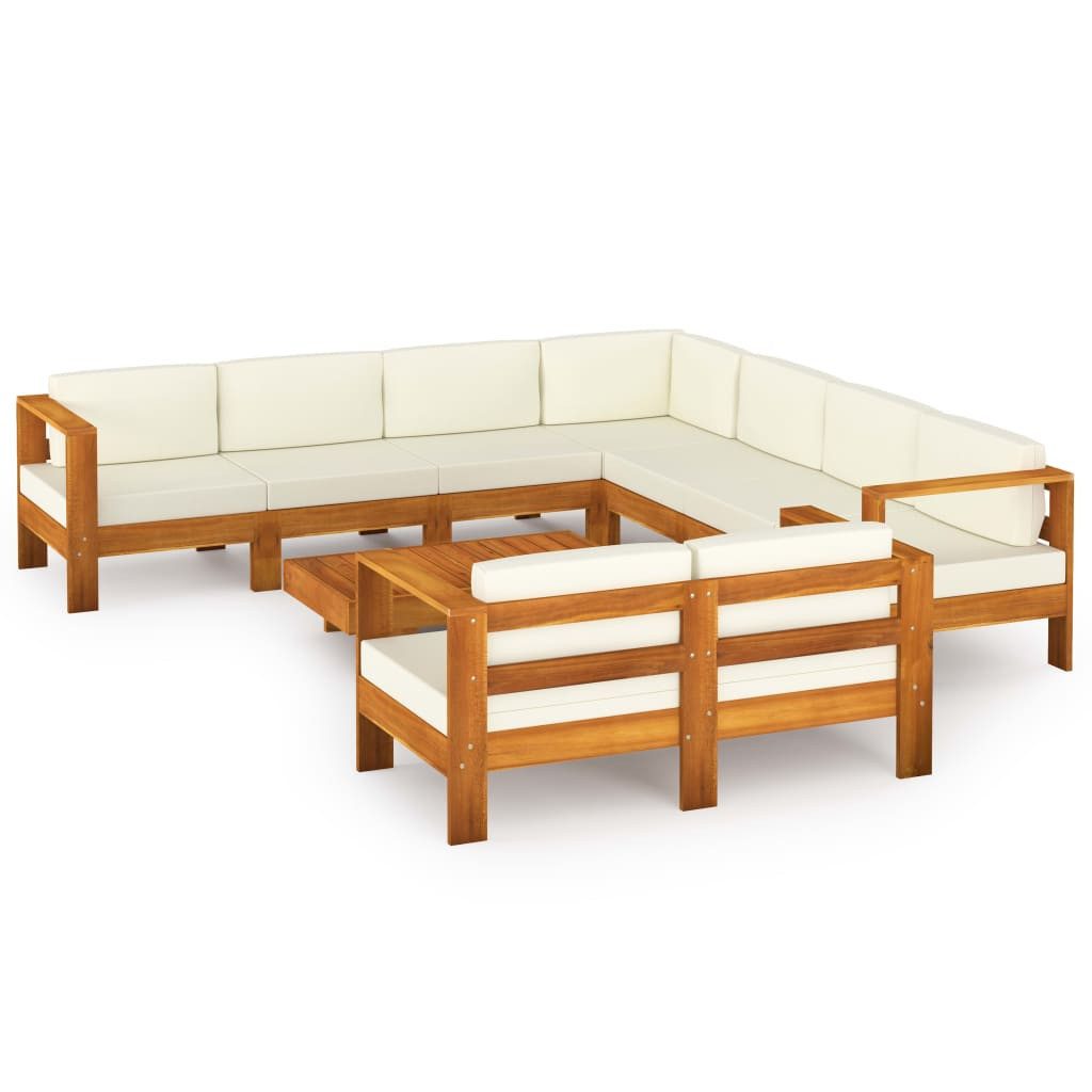 vidaXL Gartenlounge-Set 9-teiliges Garten-Lounge-Set mit Kissen günstig online kaufen