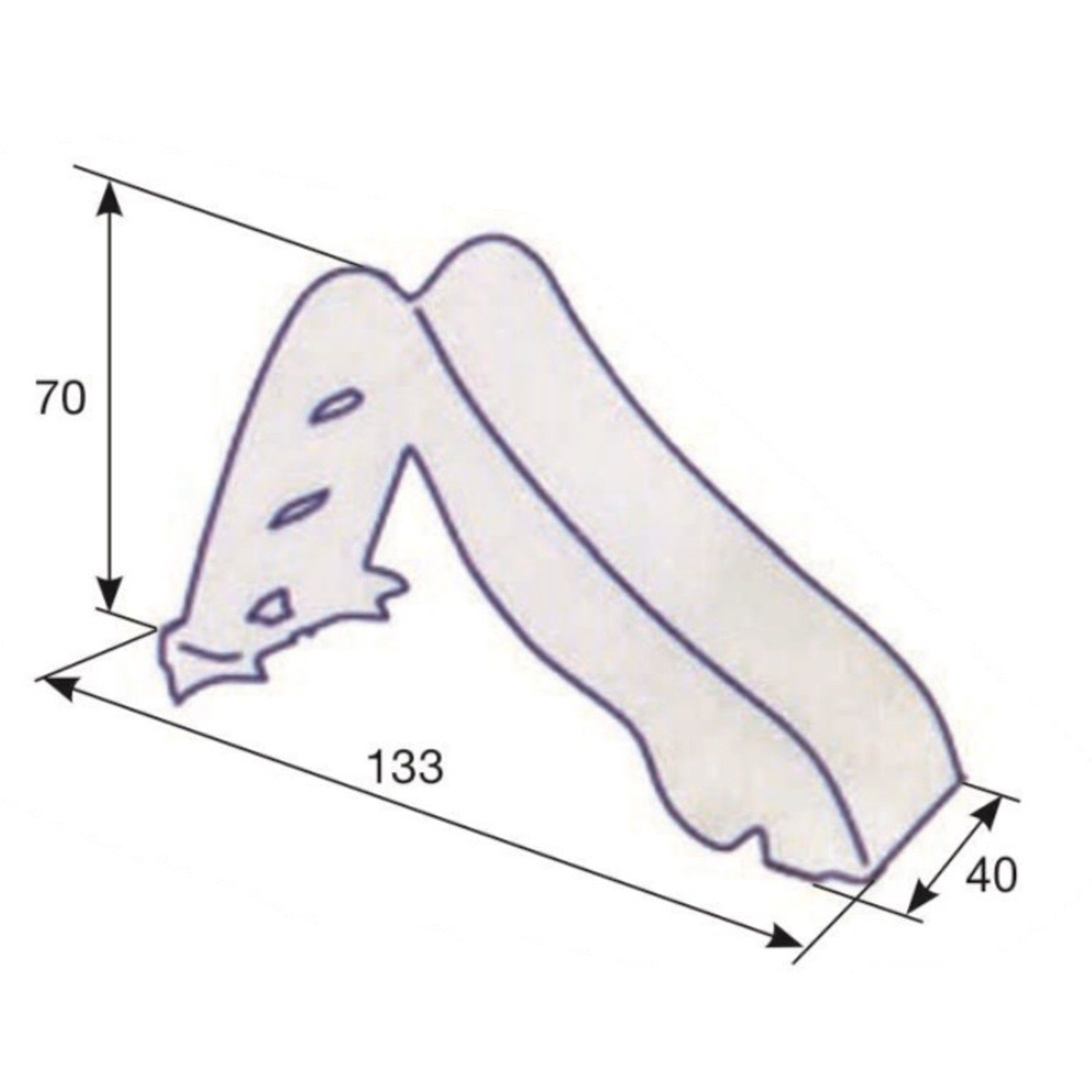 TikTakToo Indoor-Rutsche Stabile Kleinkinderrutsche für Kinder ab 1 Jahr Kinderrutsche, (Zimmerrutsche freistehende Bockrutsche, Babyrutsche Gartenrutsche), rutschhemmende Auflage der Treppenstufen