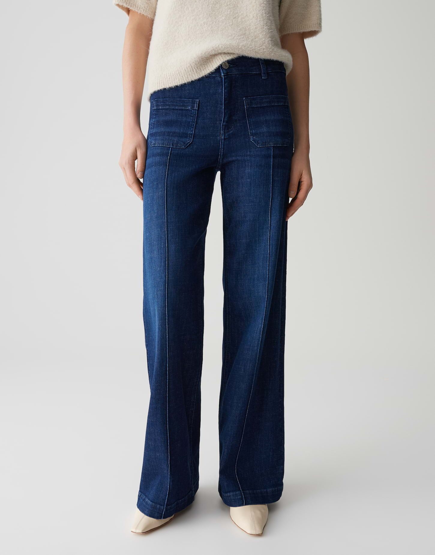 OPUS PANTS Palazzohose MELLY GROOVE aus nachhaltigem BCI Cotton Mid Rise Lo günstig online kaufen