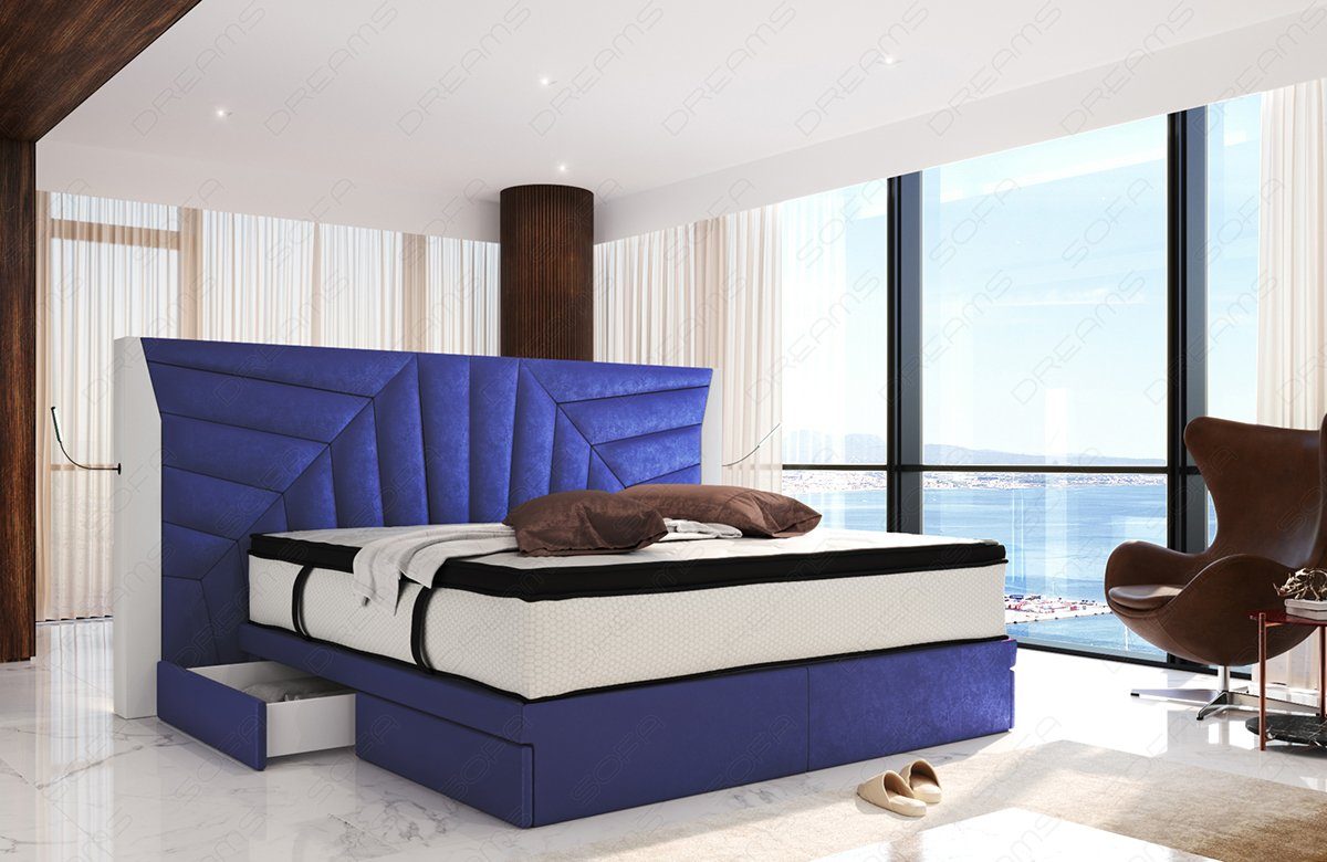 Sofa Dreams Boxspringbett Monaco Samtstoff SunVelvet, günstig online kaufen