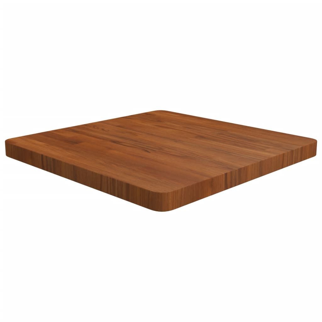 furnicato Tischplatte Quadratisch Dunkelbraun 60x60x4cm Behandelte Eiche (1 St), Lasierte Tischplatte als Möbelplatte im rustikalen Look für Cafés
