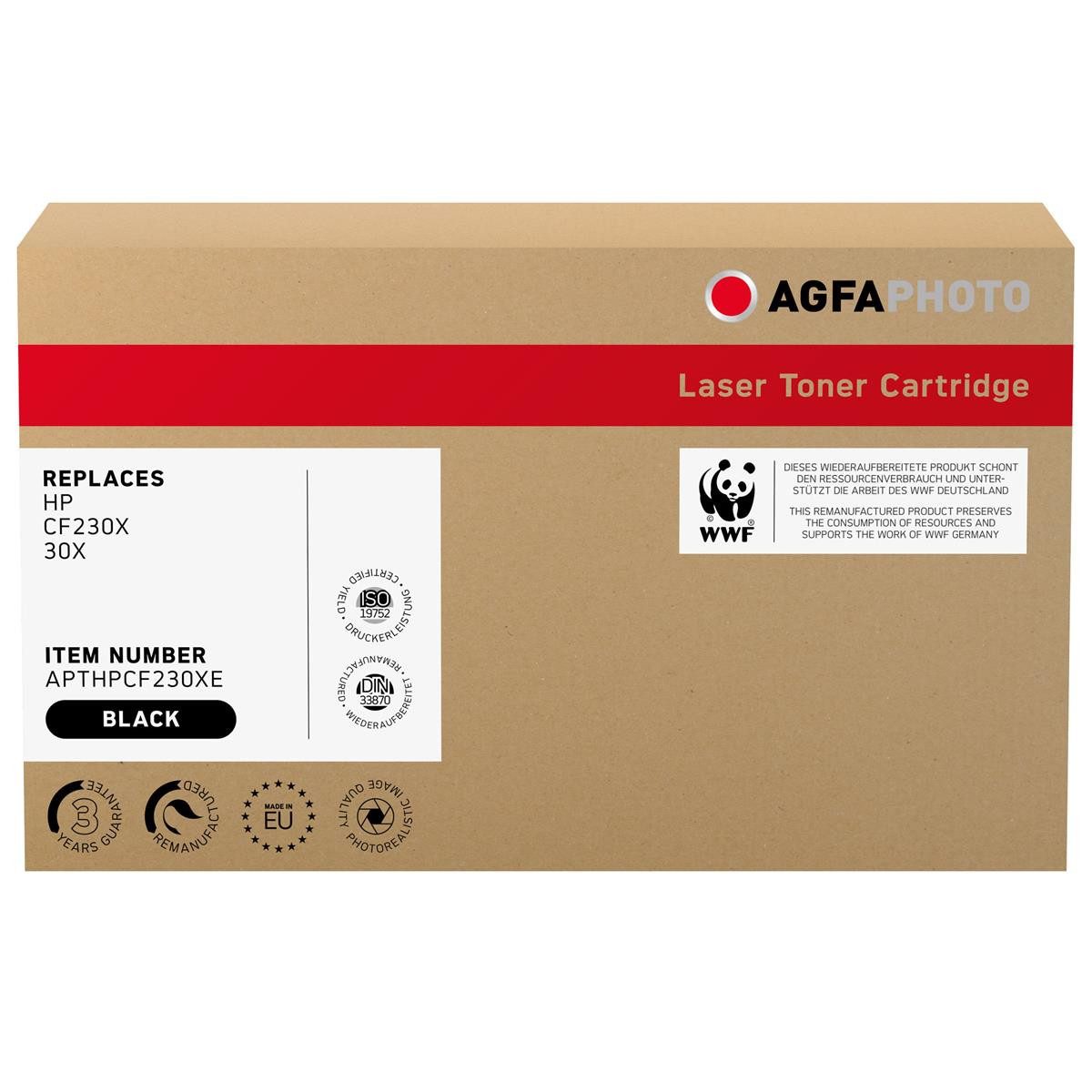 AgfaPhoto Tonerpatrone AgfaPhoto Toner APTHPCF230XE wie HP CF230X 30X schwarz