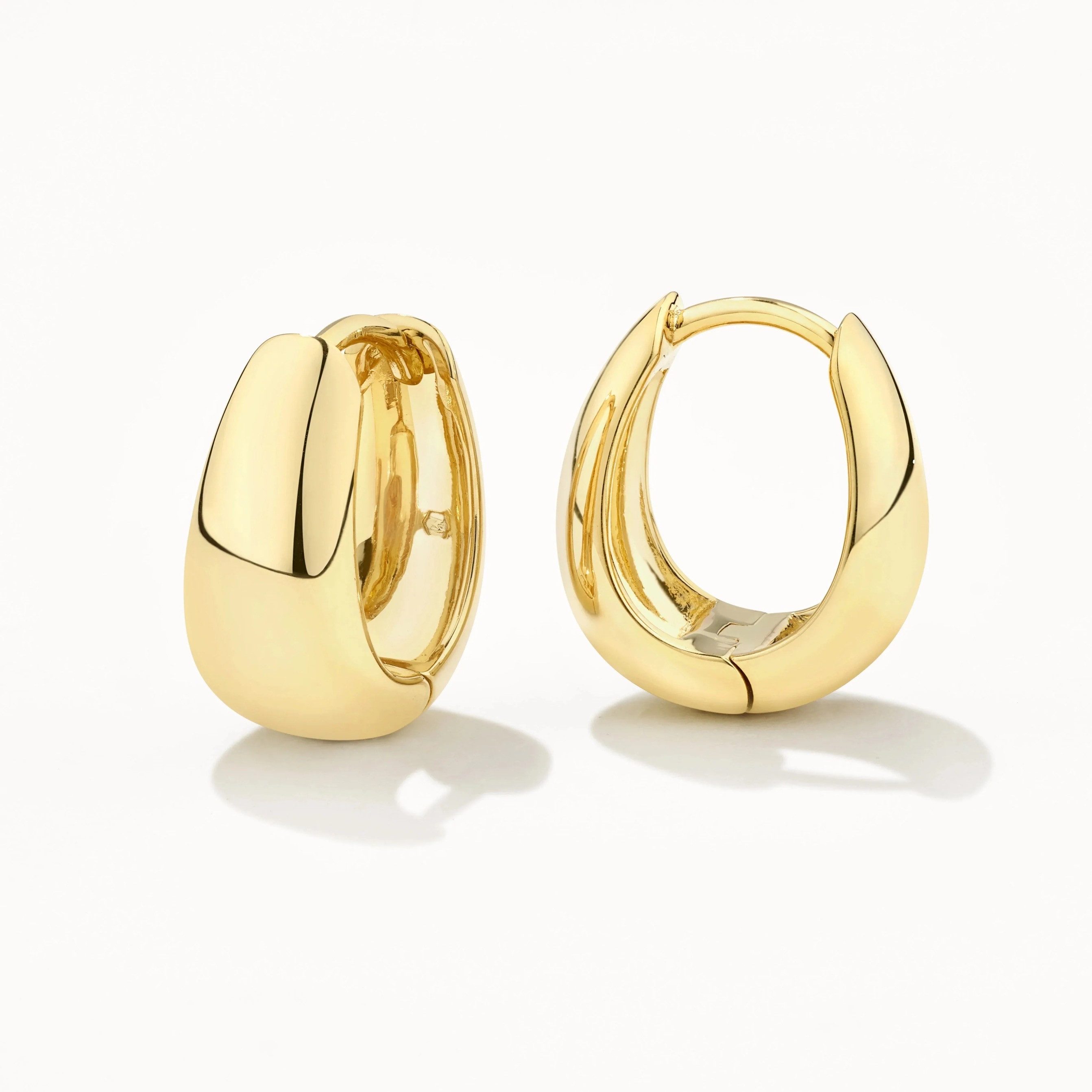 Paar Creolen Damen Creolen Ohrringe Gold Edelstahl wasserfest Hypoallergen