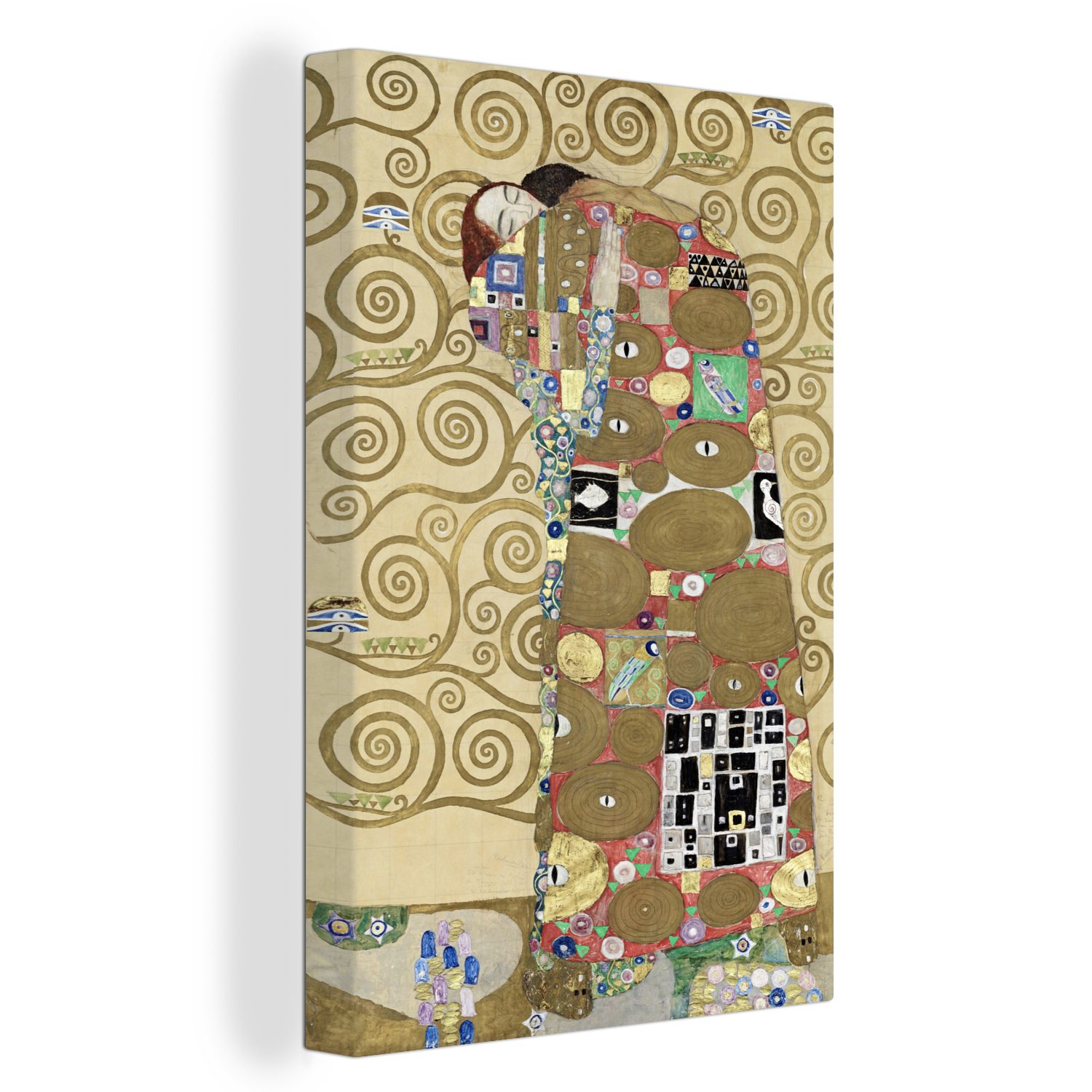 OneMillionCanvasses® St), 20x30 Klimt, inkl. Zackenaufhänger, bespannt Das Leinwandbild - fertig Gemälde, Leinwandbild cm Abschiednehmen (1 Gustav