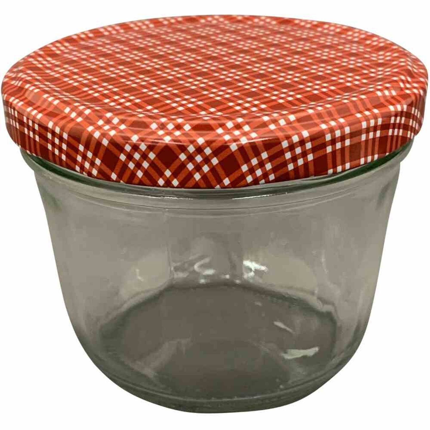 Siena Home Vorratsdose Sturz-Glas "Cucinare" 1TO230 rot/weiß, TwistOff 230 ml, Glas | Vorratsdosen