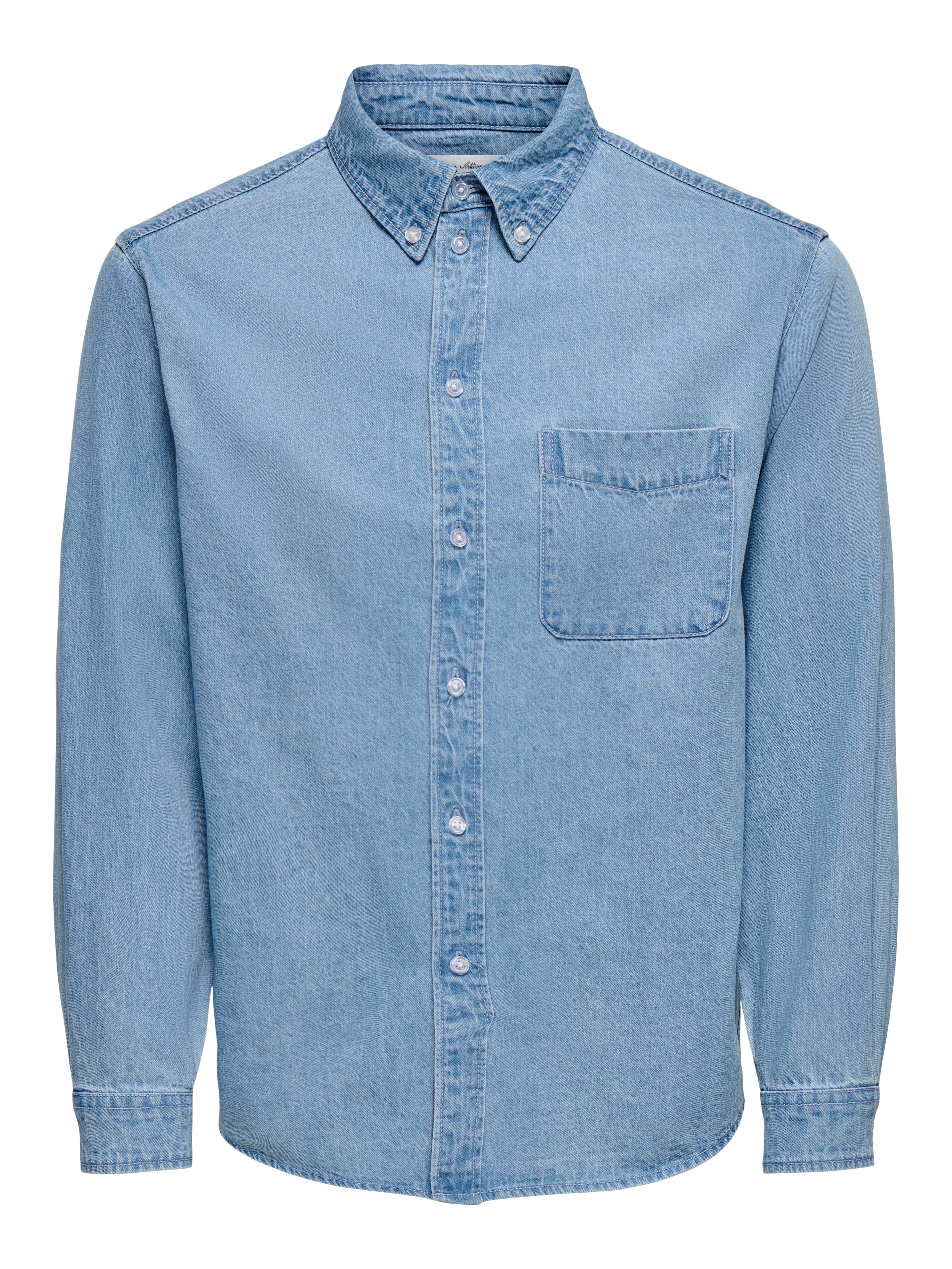 ONLY & SONS Jeanshemd ONSORSON REGULAR YFM DNM SHIRT NOOS Baumwolle, normal geschnitten