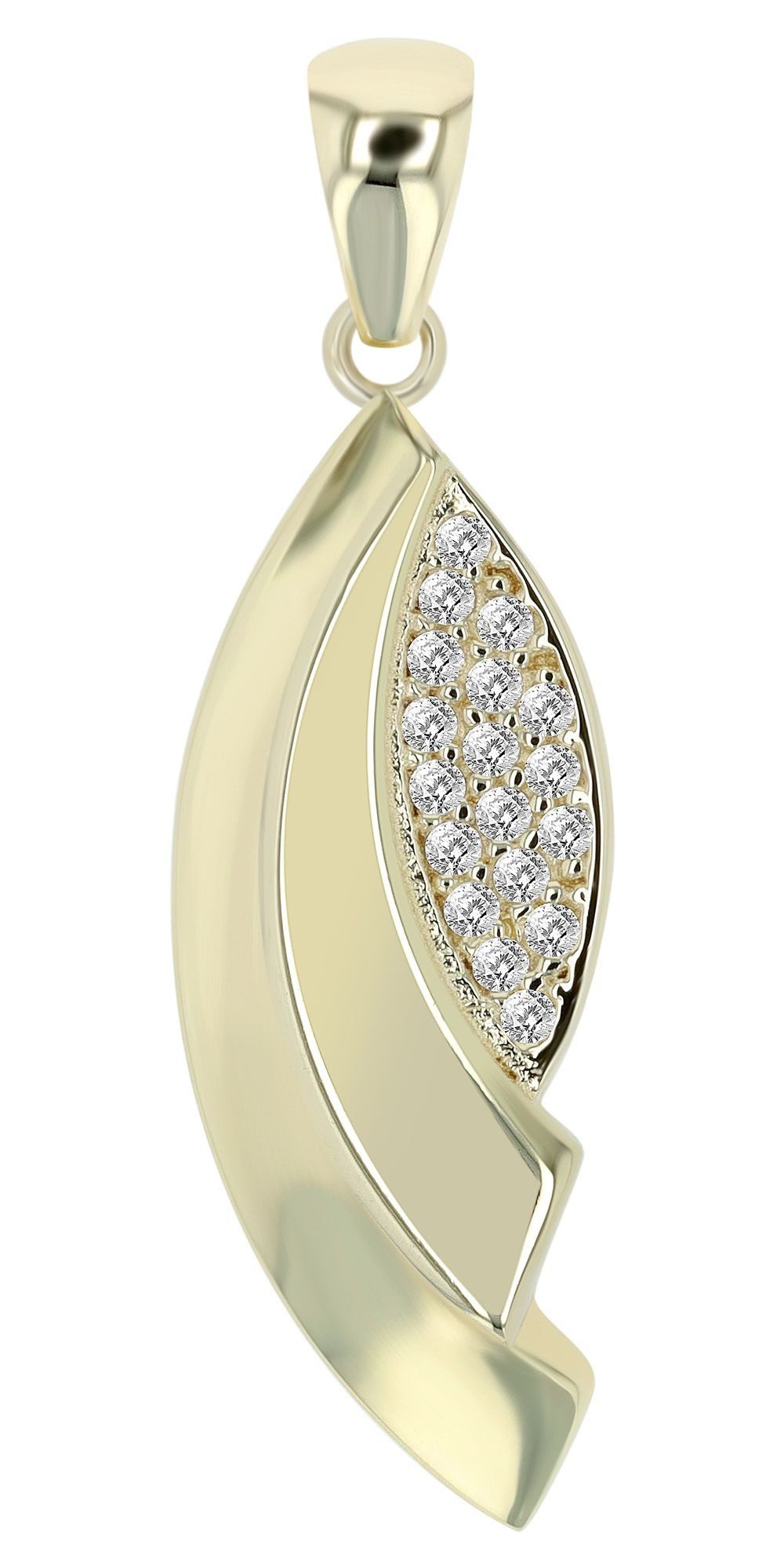 Kettenanhänger Anhänger aus 333 Gold mit Zirkonia