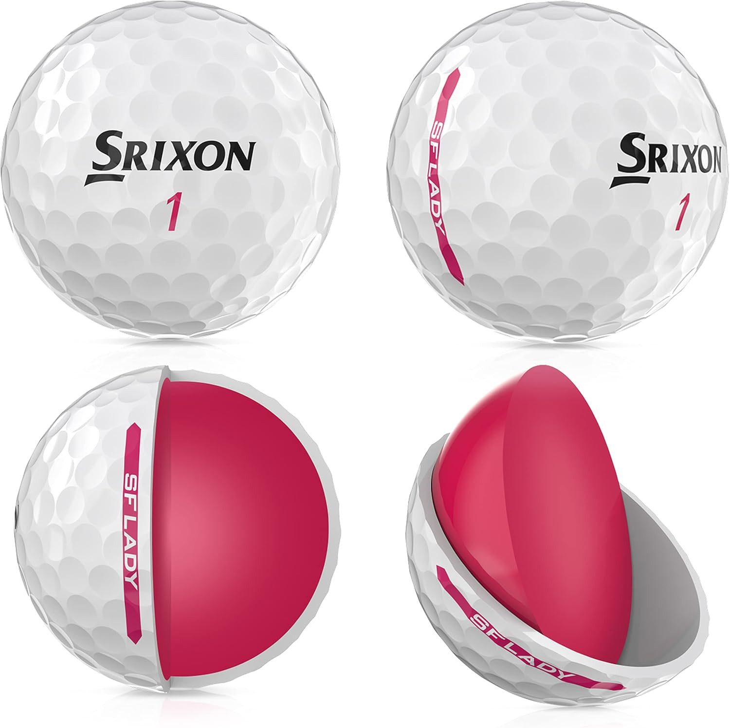 Srixon Golfball Srixon Soft Feel Golfball, Ladies/Damen I WEIß 12 Bälle/ 1 Dz., Für das perfekte Gefühl bei jedem Schwung