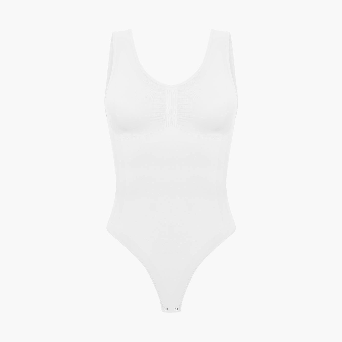 Creamy Fabrics Miederbody Tank Bodysuit Sculpting Shapewear mit String-Weiß günstig online kaufen