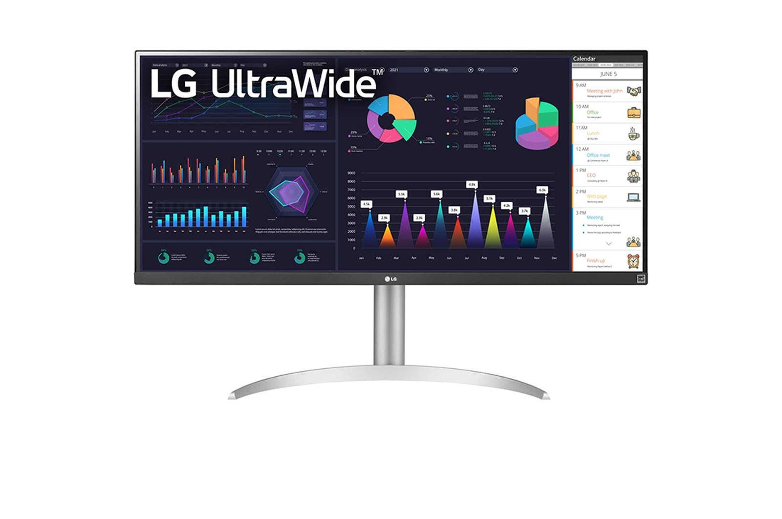 LG 34WQ650-W LED-Monitor (2560 x 1080, 5 ms Reaktionszeit, 100 Hz, IPS Panel)