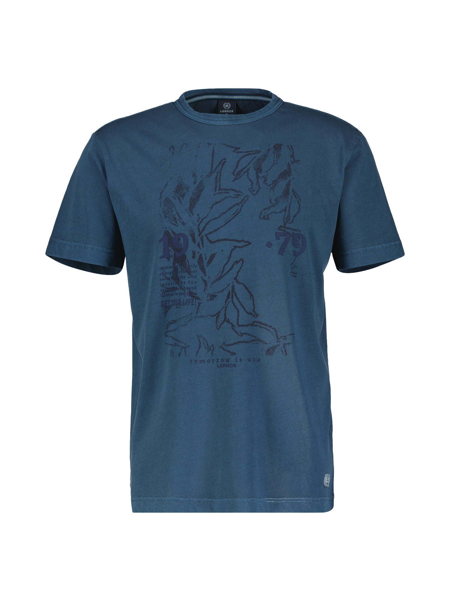 LERROS T-Shirt Herren-T-Shirt mit Brust-Print günstig online kaufen