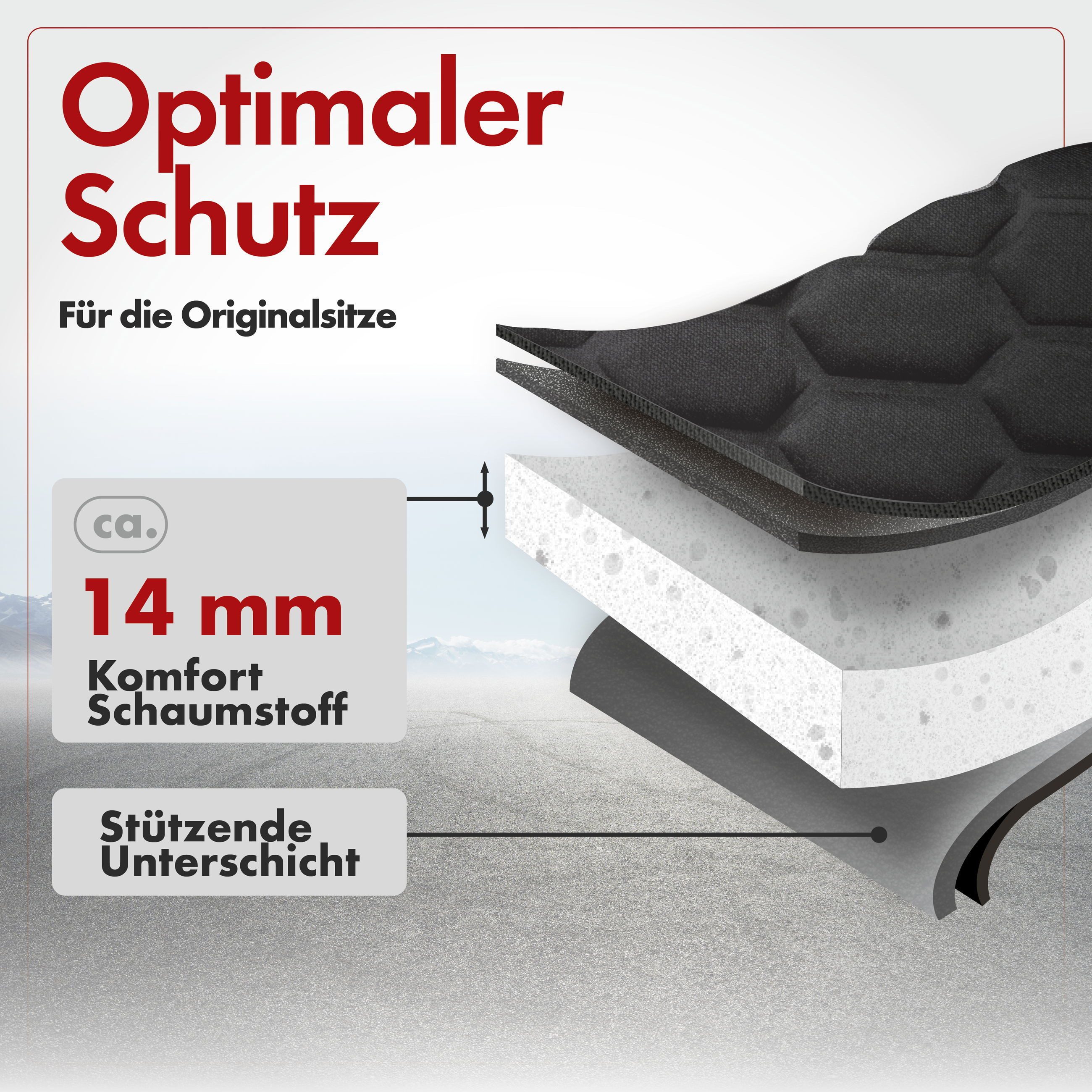 WALSER Autositzauflage Sitzaufleger Valtteri, 1 Stück, 1-tlg.