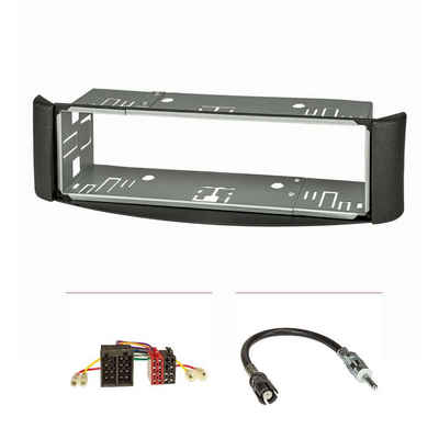 tomzz Audio Radioblende Set passt für Smart fortwo (450) Bj.1998-2007 dunkelgrau m Autoradio