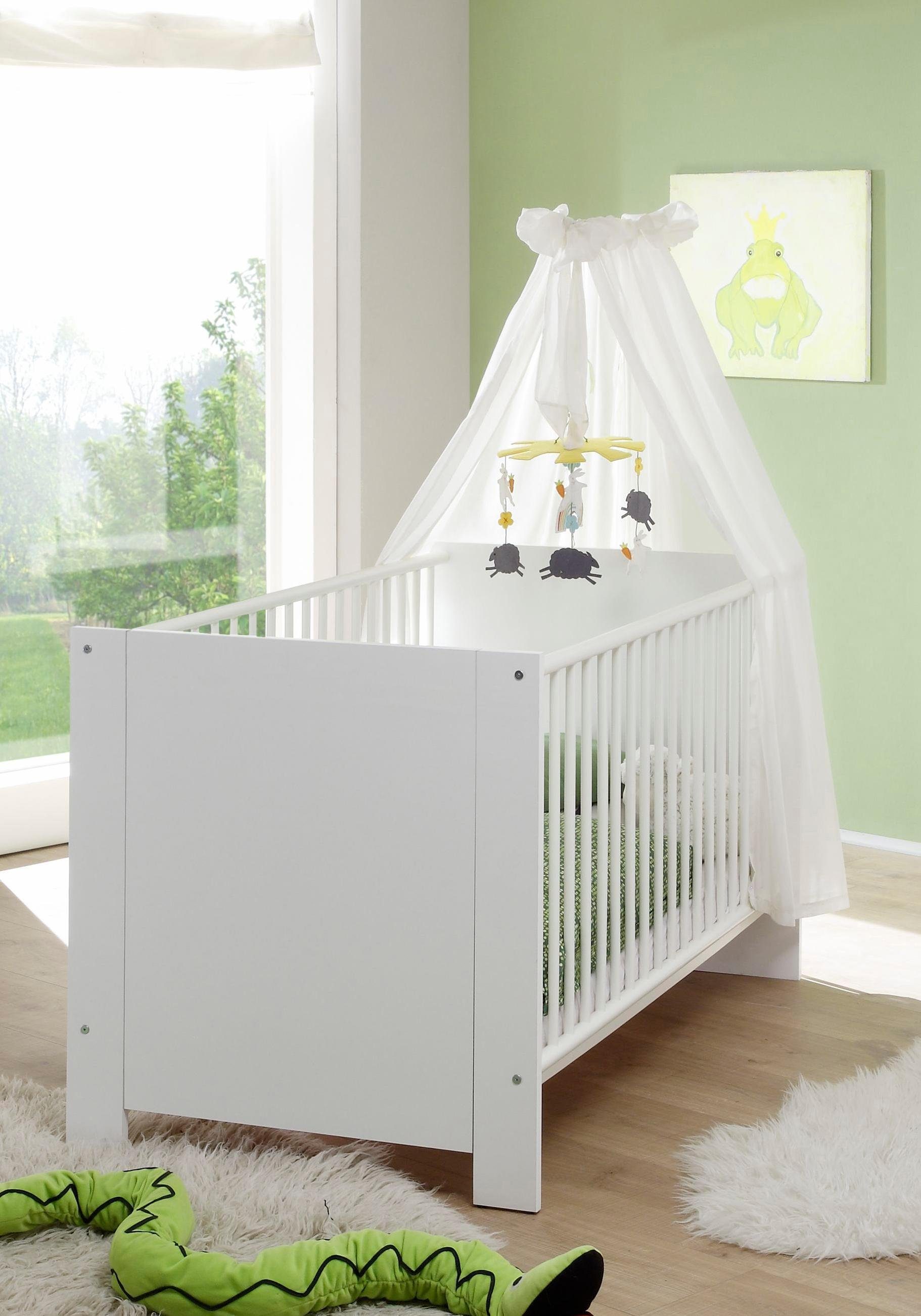 trendteam Babyzimmer-Komplettset Olivia, Deal für begrenzte Bett 3-St., matt weiß trg. Schrank), (Set, Wickelkommode, Zeit!, + + Schrank 3 Bett, Wickelkommode