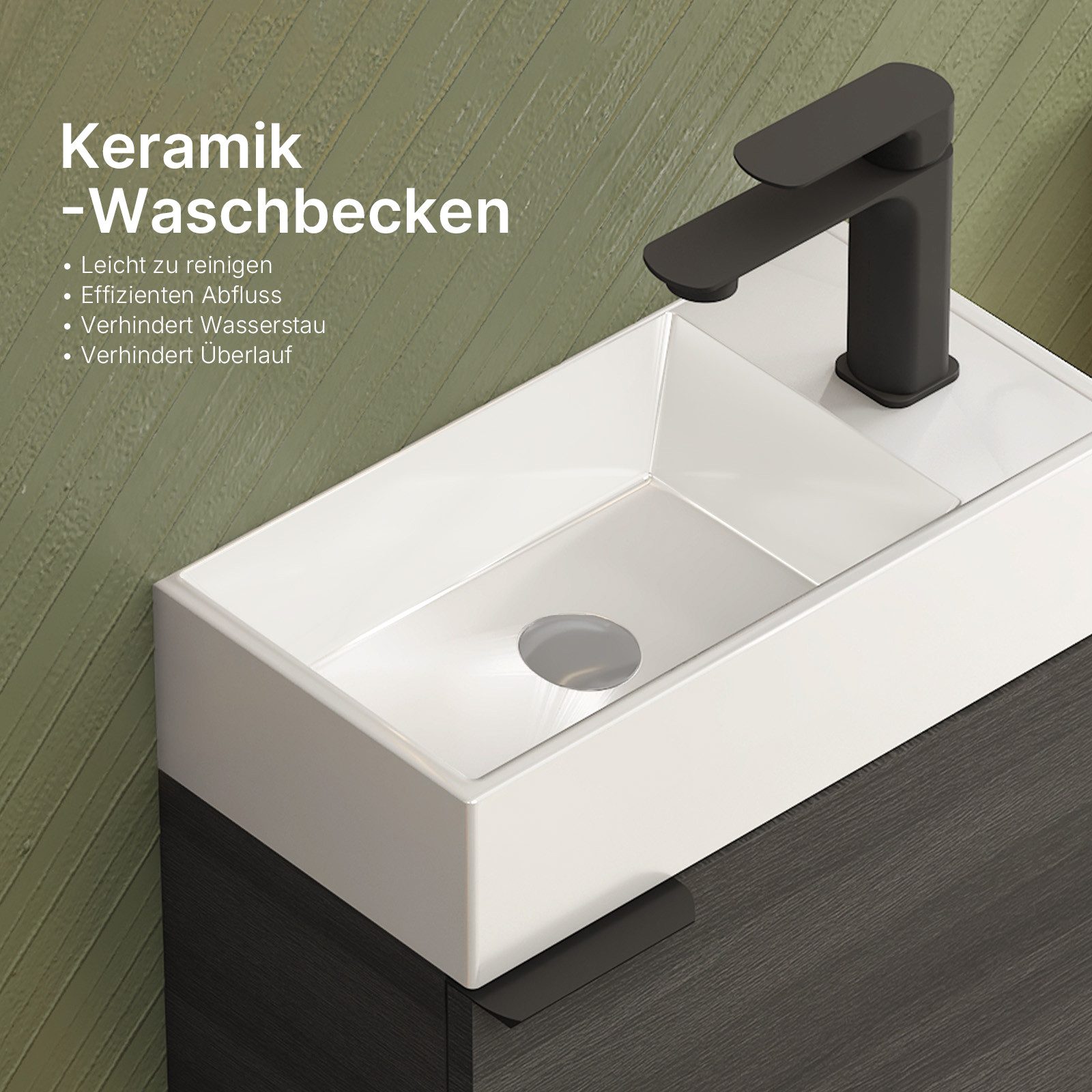 EMKE Waschtisch Waschtisch mit Unterschrank 41,7 cm klein Badmöbel für bad günstig online kaufen