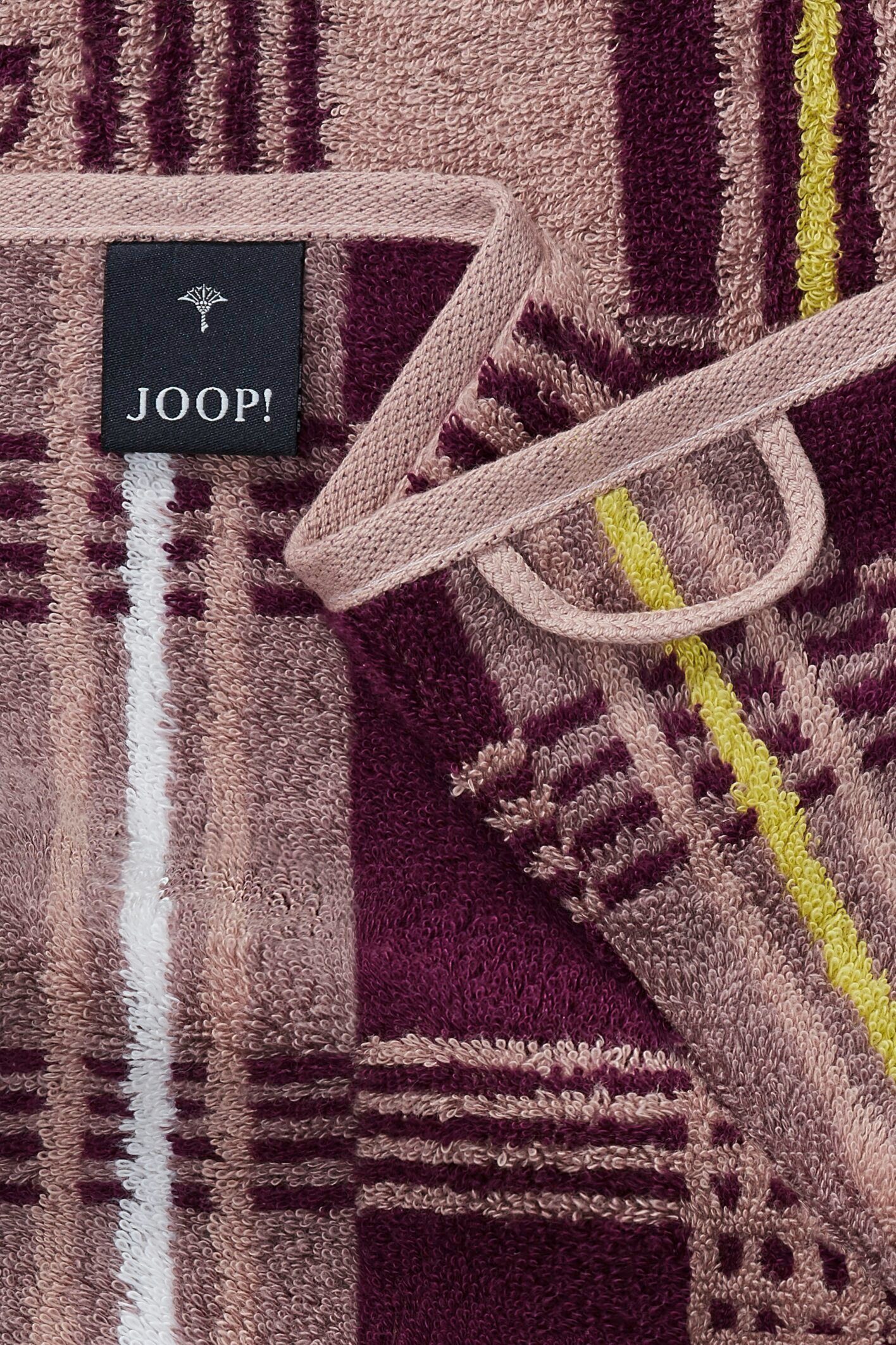 Joop! Mauve Textil CHECKS - Duschtuch Duschtuch, (1-St) JOOP! LIVING