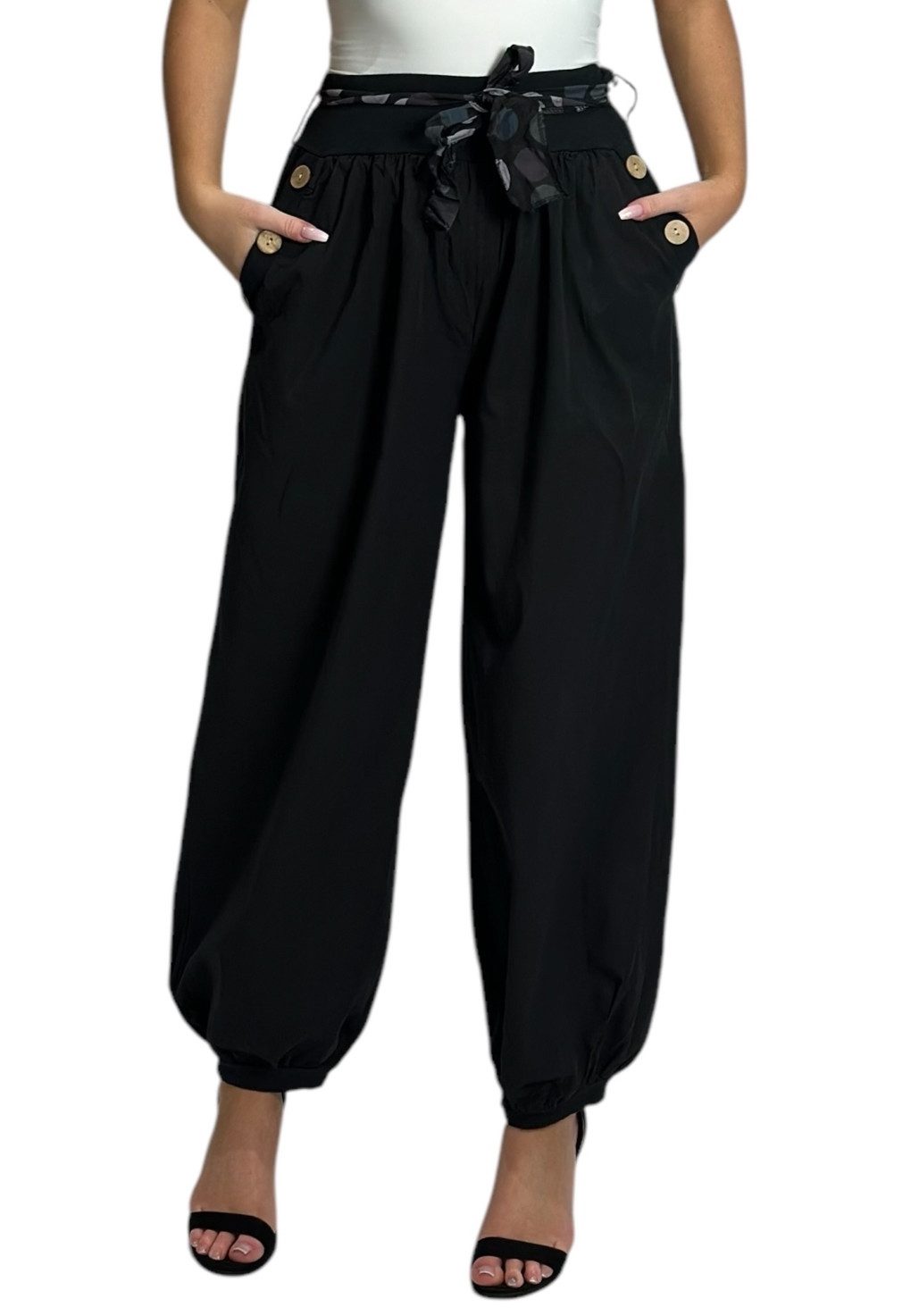 Mississhop Haremshose Leichte Baumwollhose einfarbige Hose günstig online kaufen